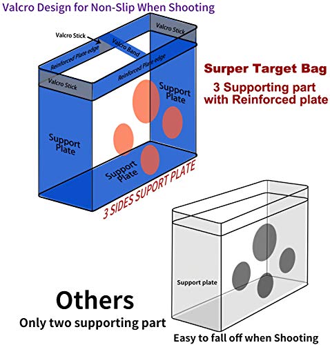 Surper Foam Blasters Portable Practice Target Bag Storage Carry Target Pouch for Nerf Guns N-Strike Elite/Mega/Rival Series (Blue)