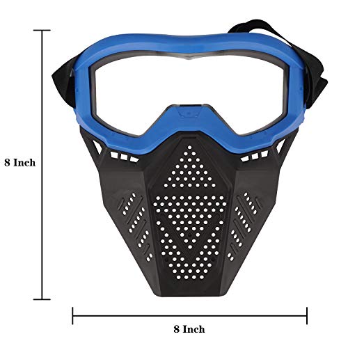 Face Mask Tactical Mask Compatible with Nerf Rival, Apollo, Zeus, Khaos, Atlas, Artemis Blasters Rival Mask (Red) (Blue)