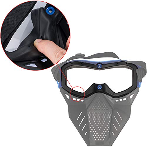 2 Pack Face Mask Protective Goggles Eye Protection for Kids Red & Blue for  Nerf